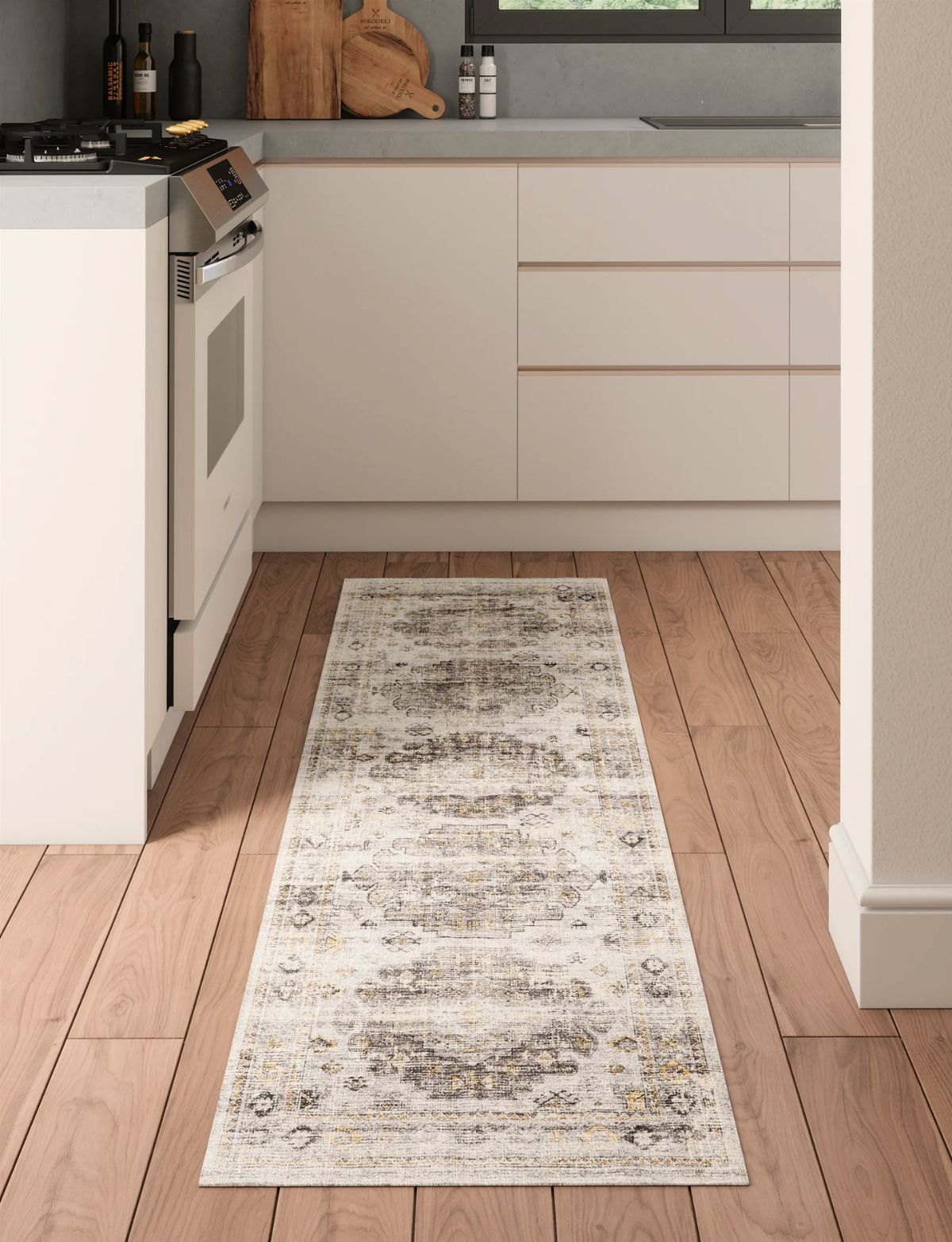 Kyra Silver Grey White Rug 