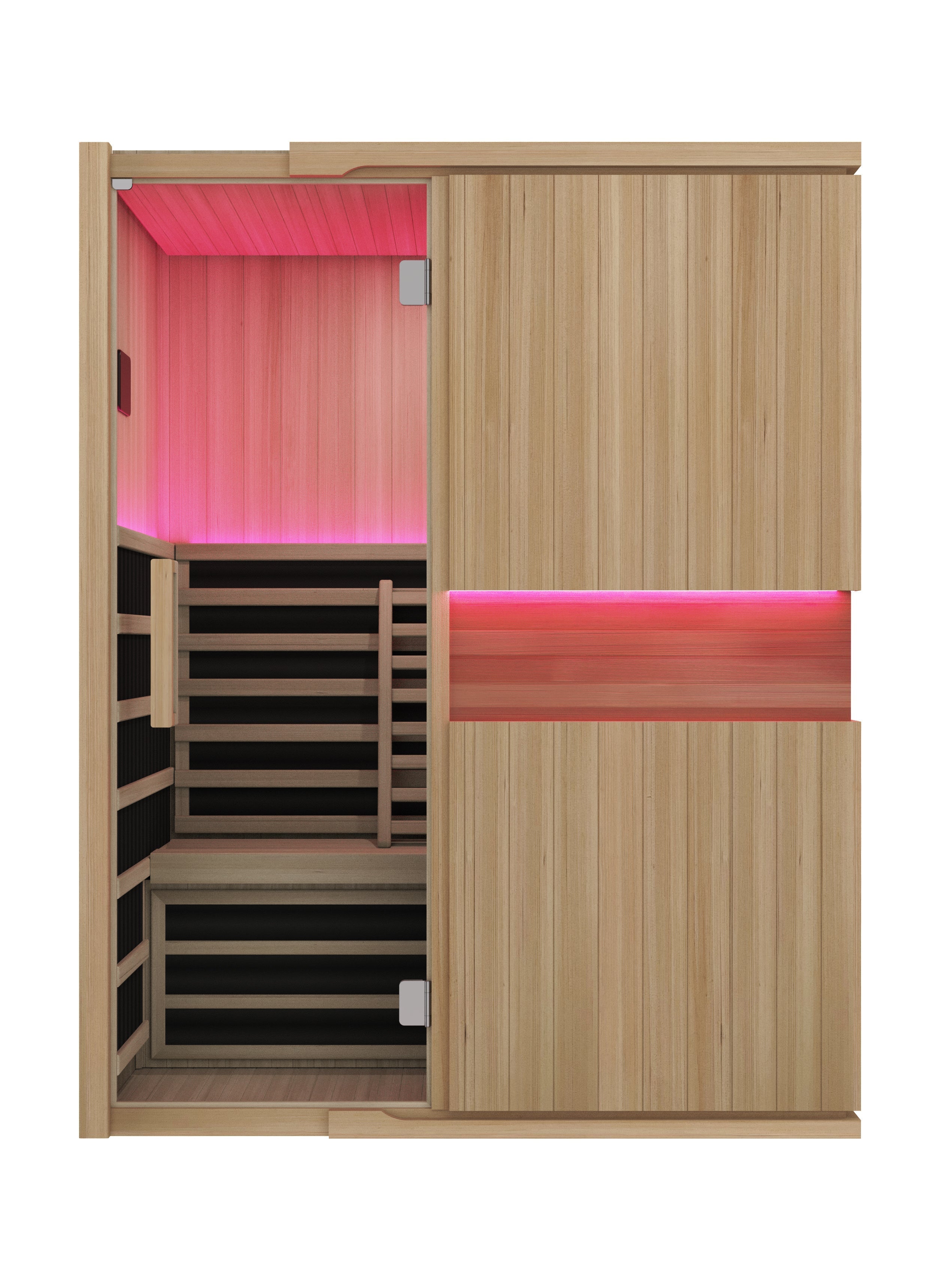 Blisspod, Milano, Full Spectrum Sauna Canadian Hemlock Ultra Low EMF, 7 Far Infrared & Red Glass Heater & Chromotherapy – 3 Person 