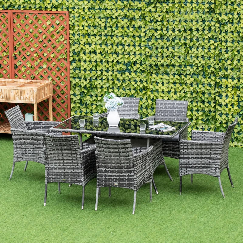 Outsunny Garden Dining Set with Cushions 