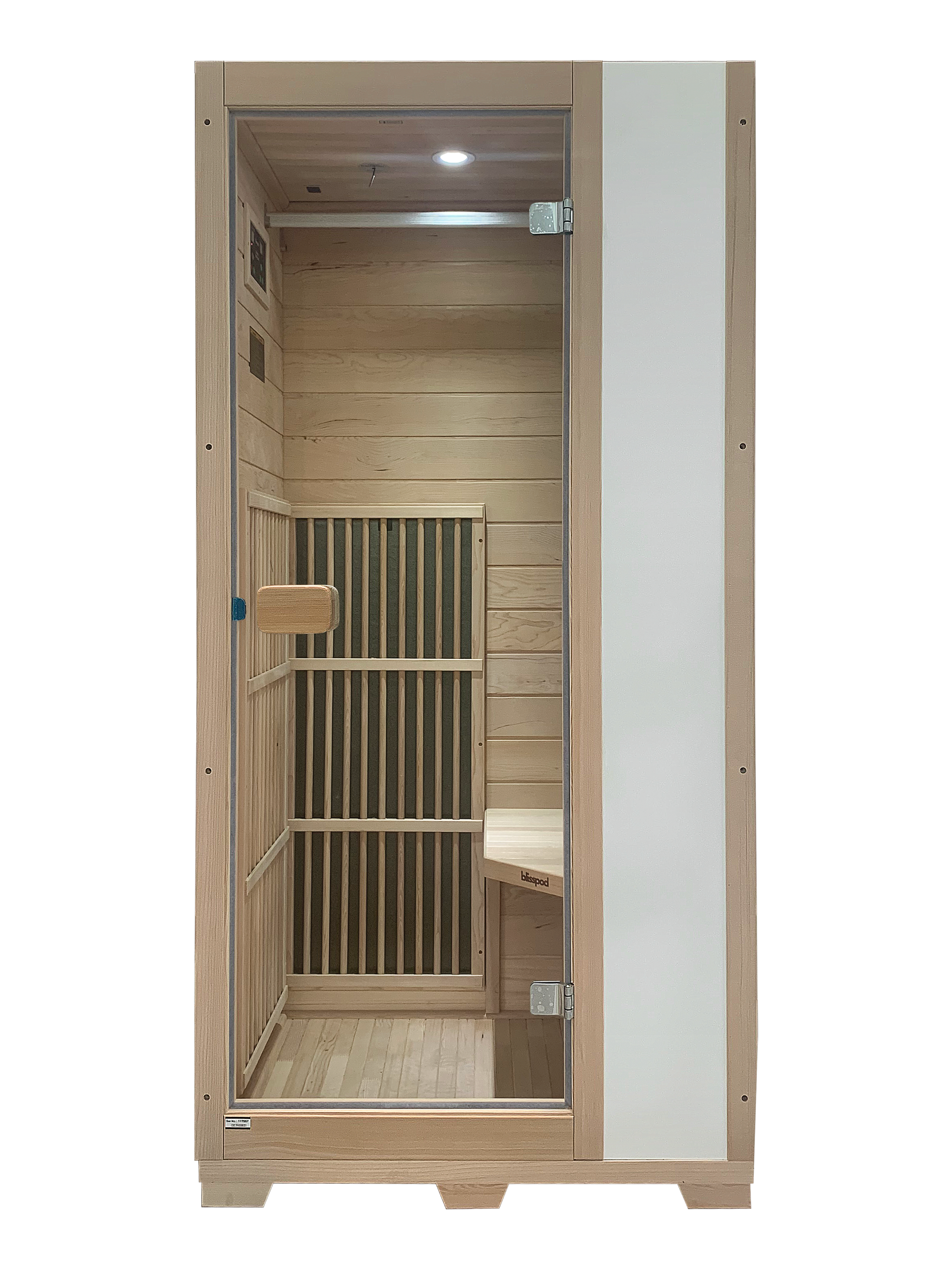 Blisspod | Vienna | Far Infrared Sauna | Canadian Hemlock Very Low EMF | 72.8"H x 35.4"W x 25.6"D | 1 Person 