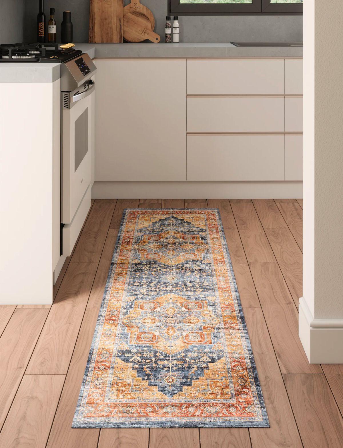 Talia Orange Blue Rug 