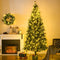 HOMCOM 7.5 Feet Prelit Artificial Christmas Tree with Warm White LED Lights, Holiday Home Xmas Decoration, Green