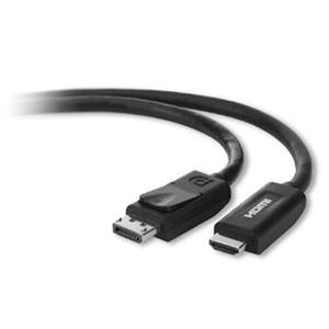 Belkin DisplayPort to HDMI Cable - 2m/6.6ft - 4K - M/M - Black 