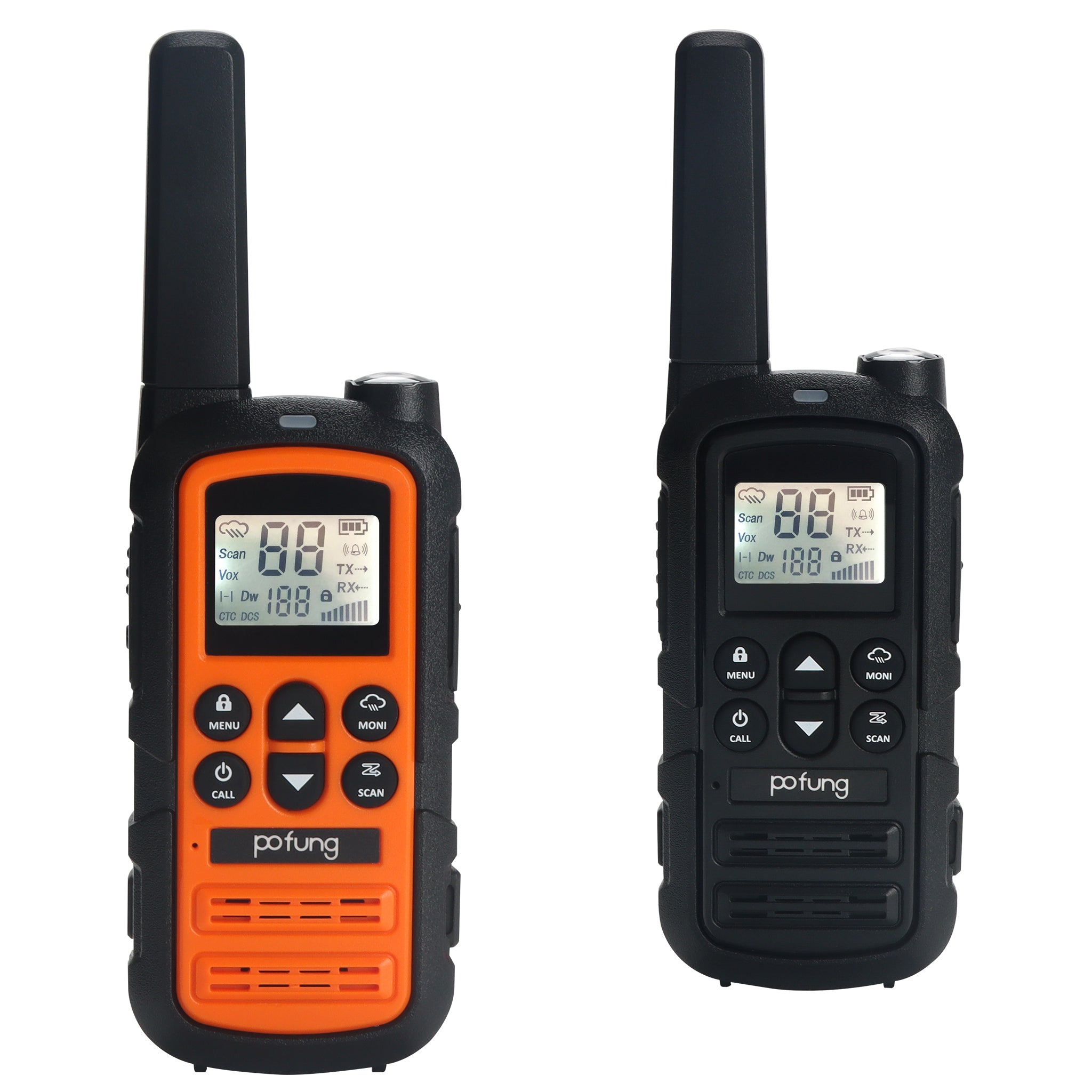 YDC Tech Pofung CT23-GF1 Walkie Talkie FRS Handheld Rechargeable 2 Way Radio 22 Channel VOX Two Way Radios(2 Pack) NOAA Built-in 