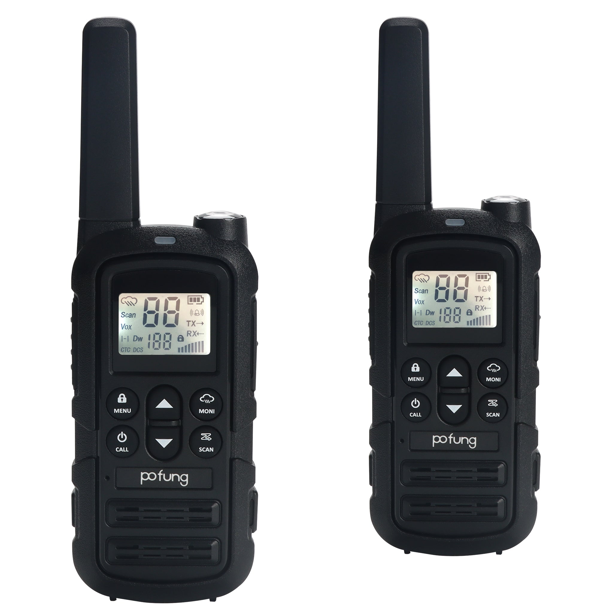 YDC Tech Pofung CT23-GF1 Walkie Talkie FRS Handheld Rechargeable 2 Way Radio 22 Channel VOX Two Way Radios(2 Pack) NOAA Built-in 
