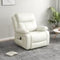 HOMCOM PU Leather Reclining Chair with Vibration Massage Recliner, Swivel Base, Rocking Function, Remote Control, Cream White