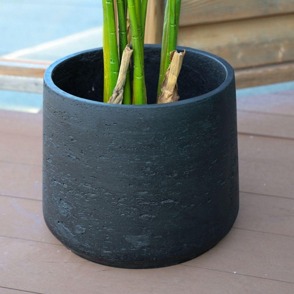 Anto Black Cement Planter 13'' 