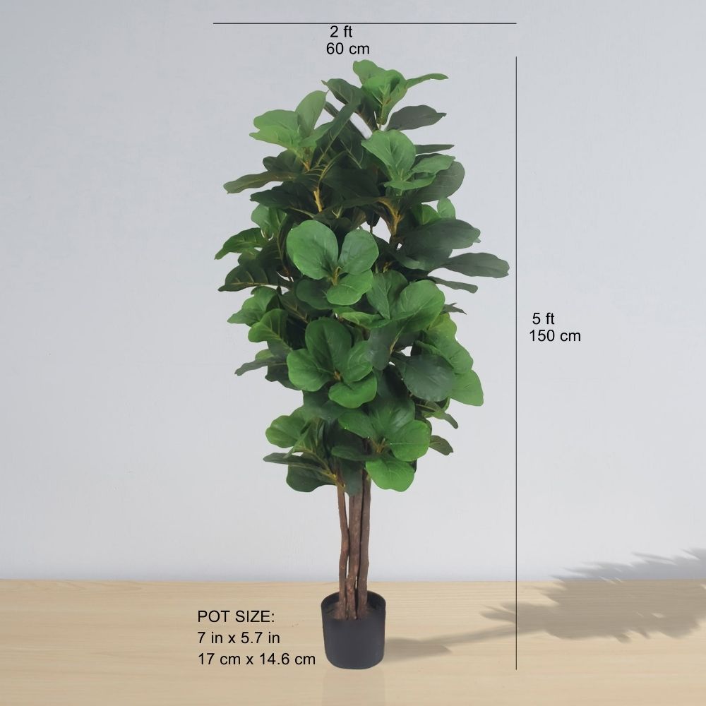 Guatape Artificial Fiddle Leaf Potted Plant (Multiple Sizes) 