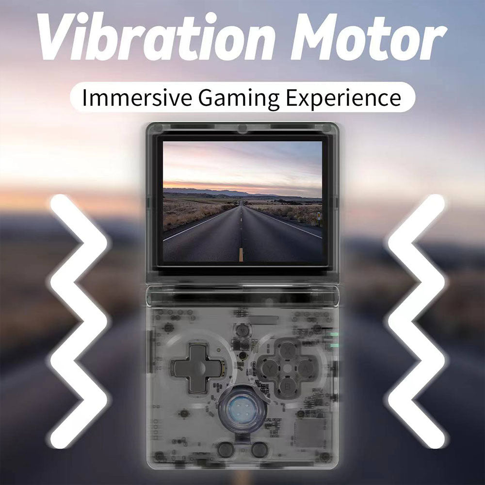 ANBERNIC RG35XXSP Flip Game Console, 32GB + 64GB with 5000 Games, 30+Emulators, 3.5inch IPS Screen, HDMI Out, Multimedia Apps,8H Autonomy, 5G Wifi Bluetooth, Hall Magnetic Switch, Moonlight Streaming - Grey 