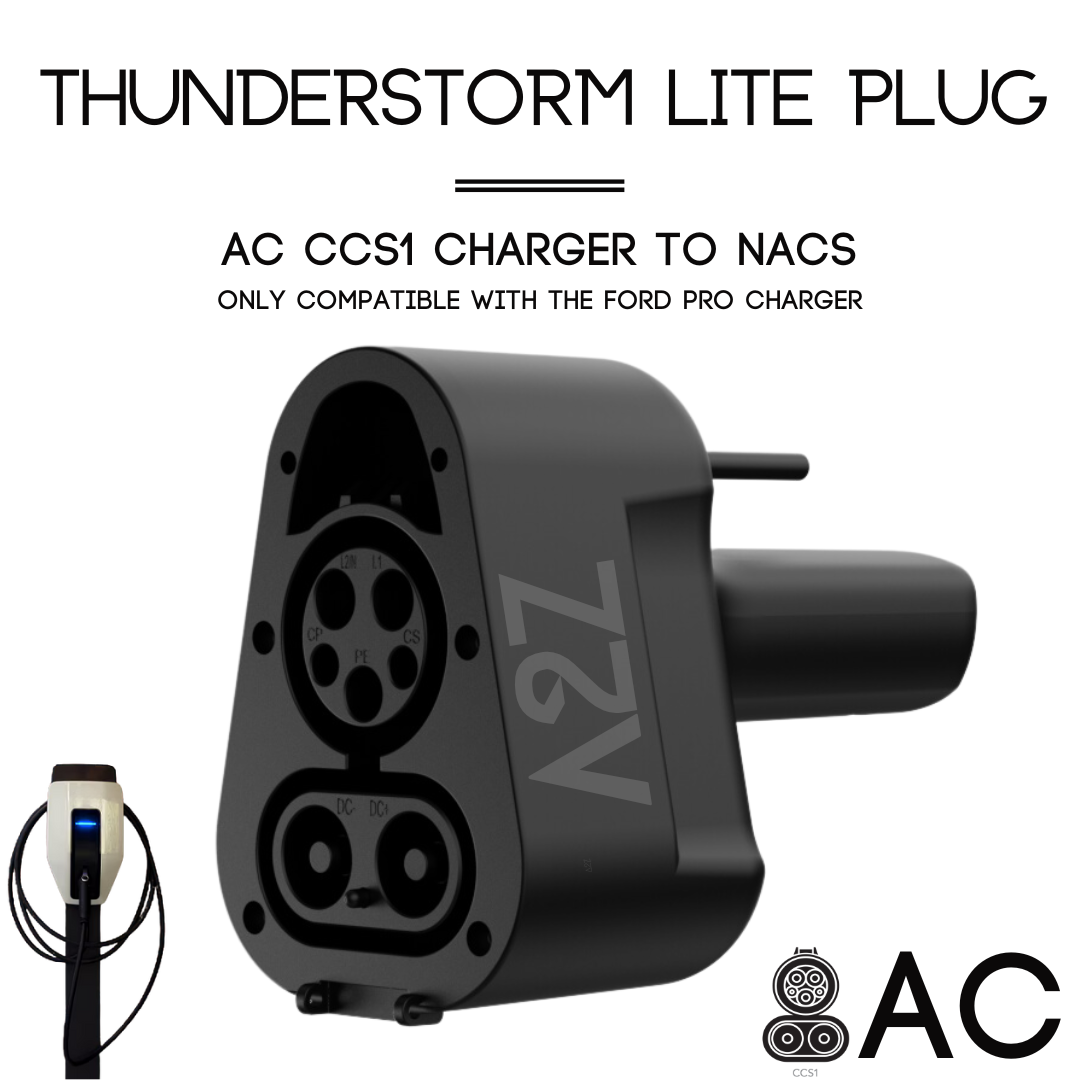 CCS1 Charger to NACS Vehicle | AC | Only For Ford Pro Charger Only | The Thunderstorm Lite Plug 