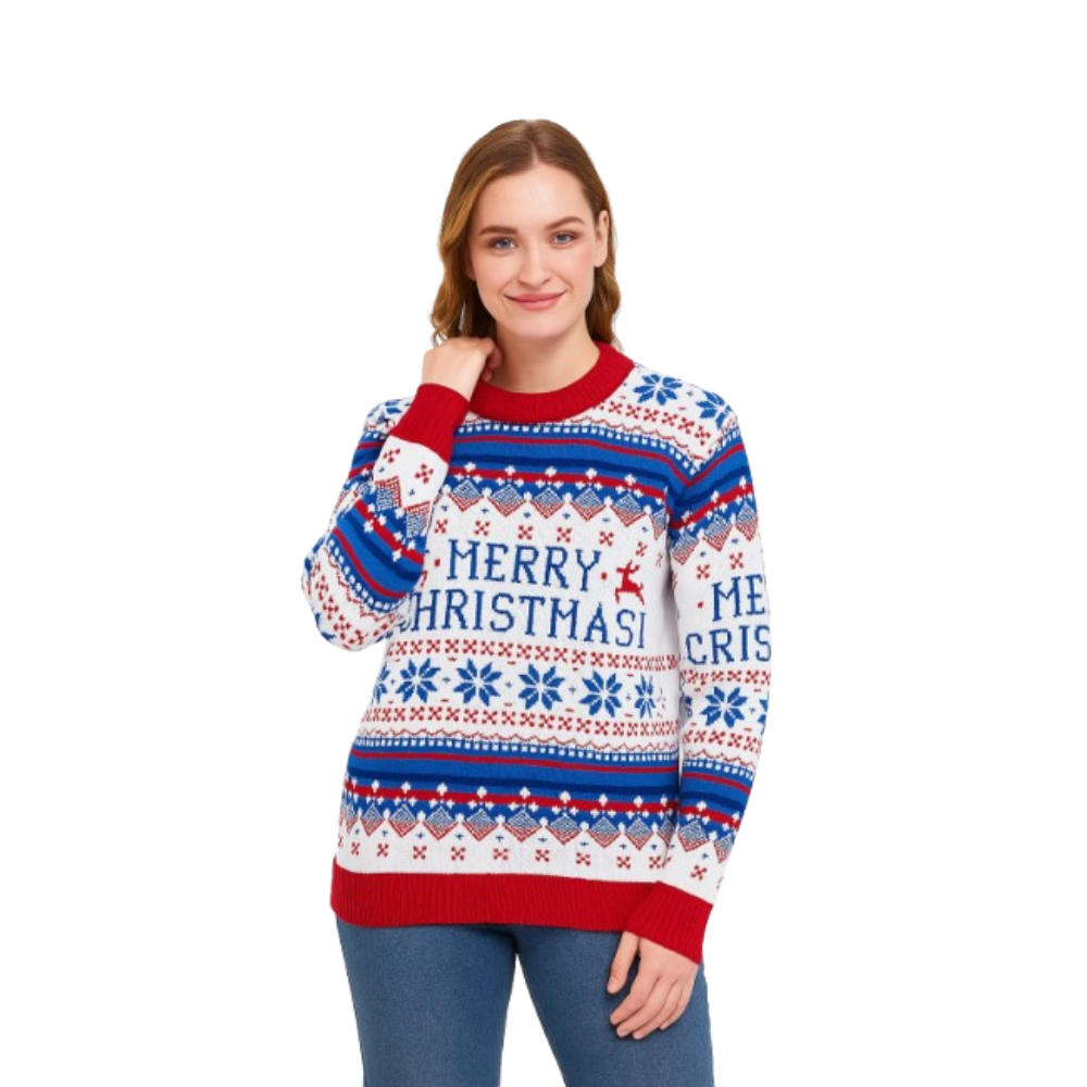 White Merry Christmas Sweater 