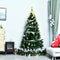 HOMCOM 6ft Christmas Tree Unlit Artificial Spruce Full Tree with Solid Metal Stand