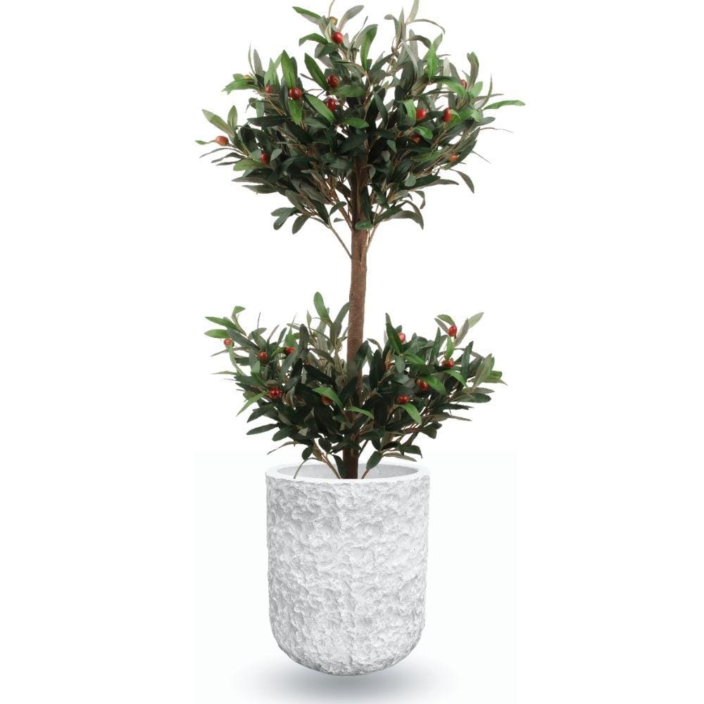 Vela Cement Rock Planter 14'' 