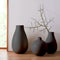 Oversized Black Vase Collection – Modern Cement & Ceramic Decorative Vases (Watertight, Sold Individually)