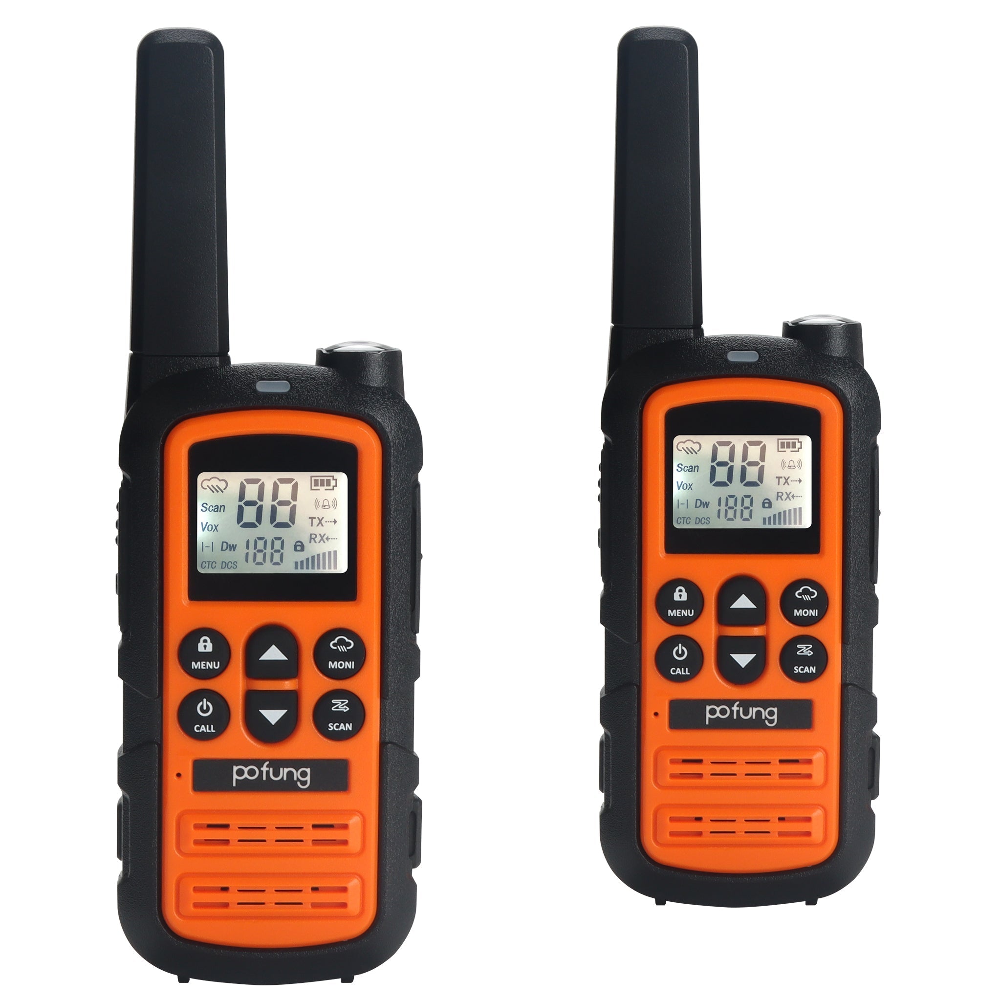 YDC Tech Pofung CT23-GF1 Walkie Talkie FRS Handheld Rechargeable 2 Way Radio 22 Channel VOX Two Way Radios(2 Pack) NOAA Built-in 