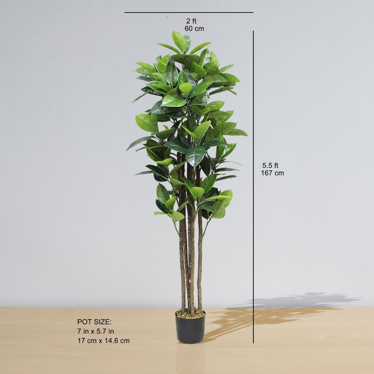 Encanto Artificial Rubber Potted Plant (Multiple Sizes) 