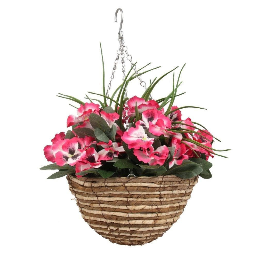 Aubree Artificial Floral Arrangement In Hanging Basket 