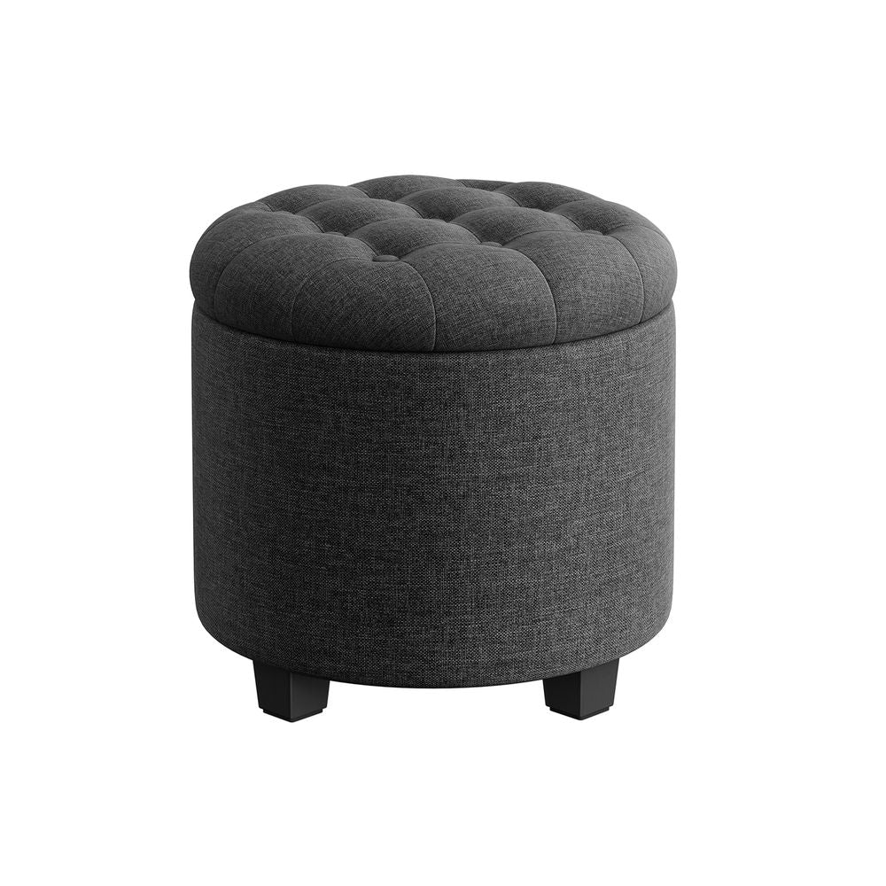SONGMICS Round Ottoman with Legs 