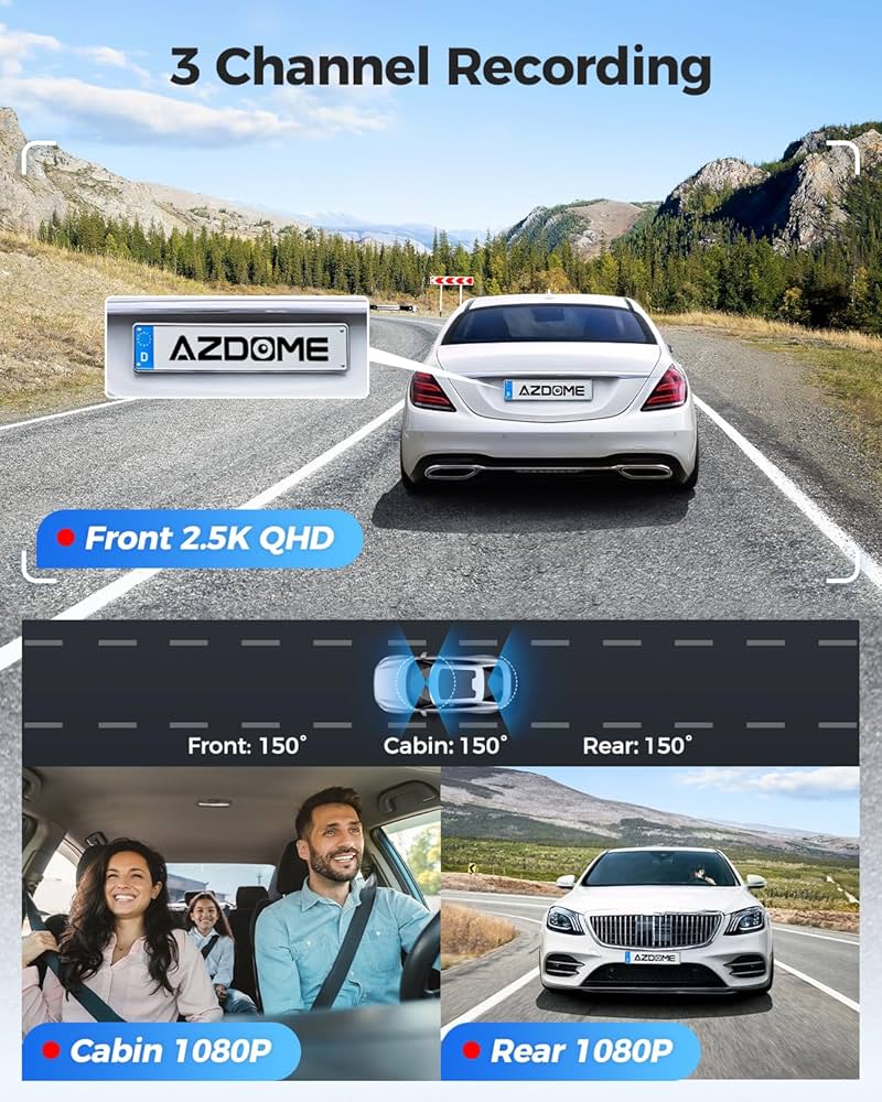 AZDOME M590 3 Channel Dash Cam 