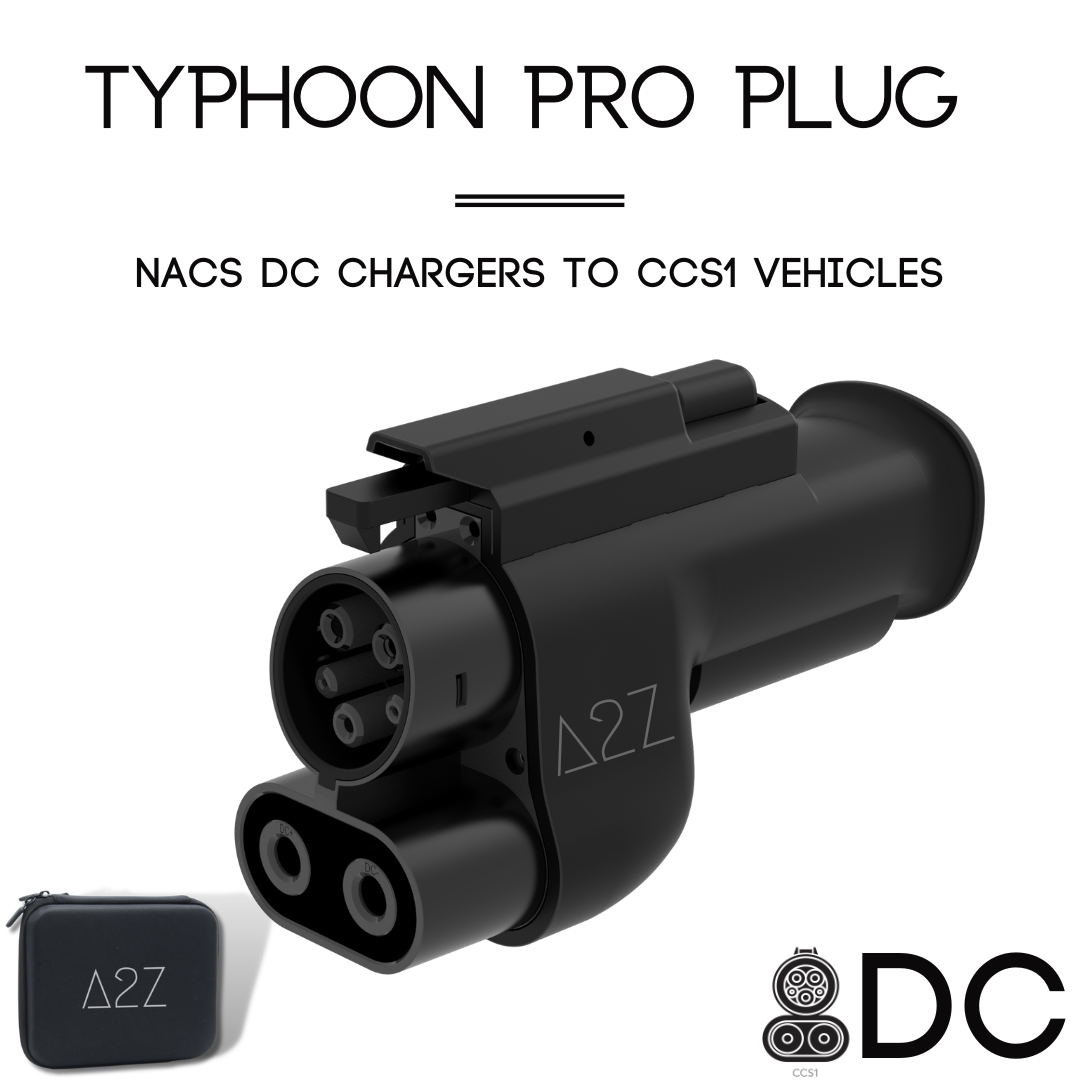 A2Z EV NACS Charger to CCS1 Vehicle | DC | Compatible with Superchargers | The Typhoon Pro 