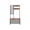 VASAGLE Industrial Coat Rack Shoe Bench with Grid Wall