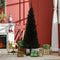HOMCOM 5FT Artificial Christmas Tree, Pencil Christmas Tree with Realistic Branches, Stable Stand, Black