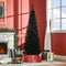 HOMCOM 6 Pencil Christmas Tree, Slim Artificial Xmas Tree with Realistic Branches, Sturdy Metal Stand, Black