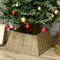 HOMCOM Rustic Plastic Christmas Tree Skirt – Decorative Tree Collar for Holiday, Party, & Home Décor, Natural Look