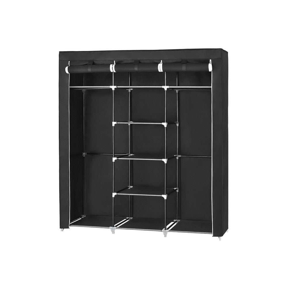 SONGMICS Wardrobe Closet Organizer with Non-Woven Fabric Cover, Hanging Rods 