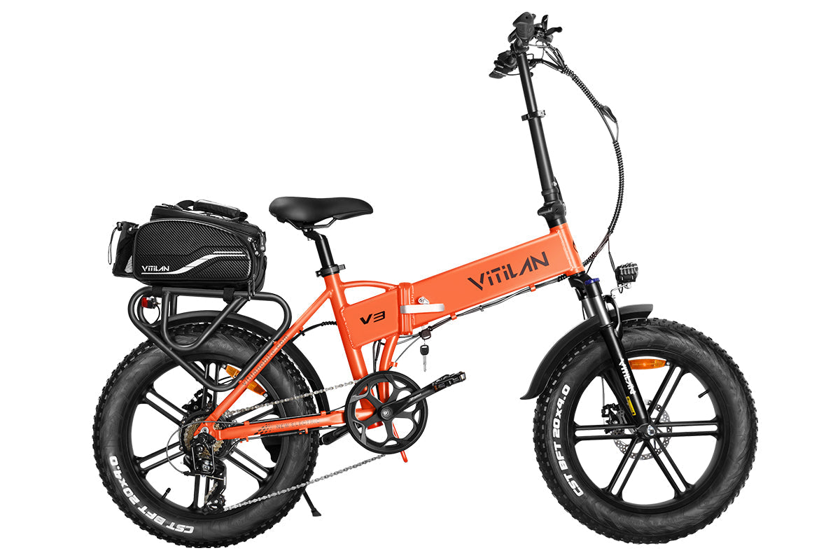 V3 2.0 Folding Fat Tires Adult All Terrain Electric Bike