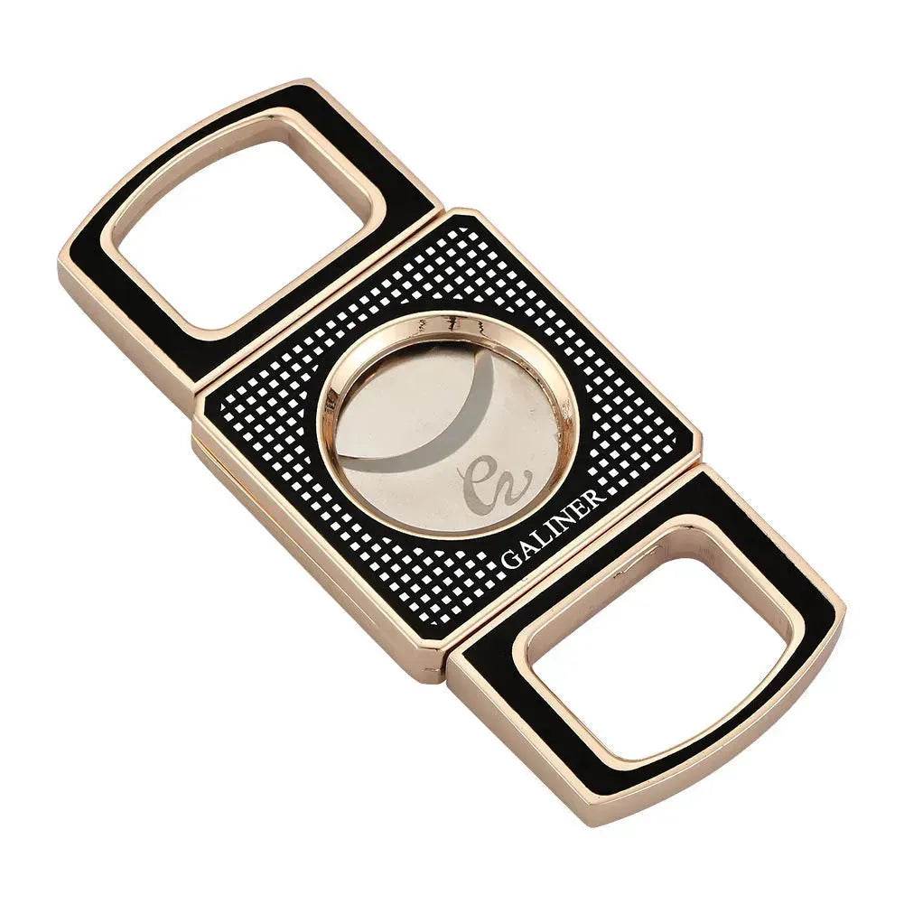 GALINER Stainless Steel Double Blade Cigar Cutter 