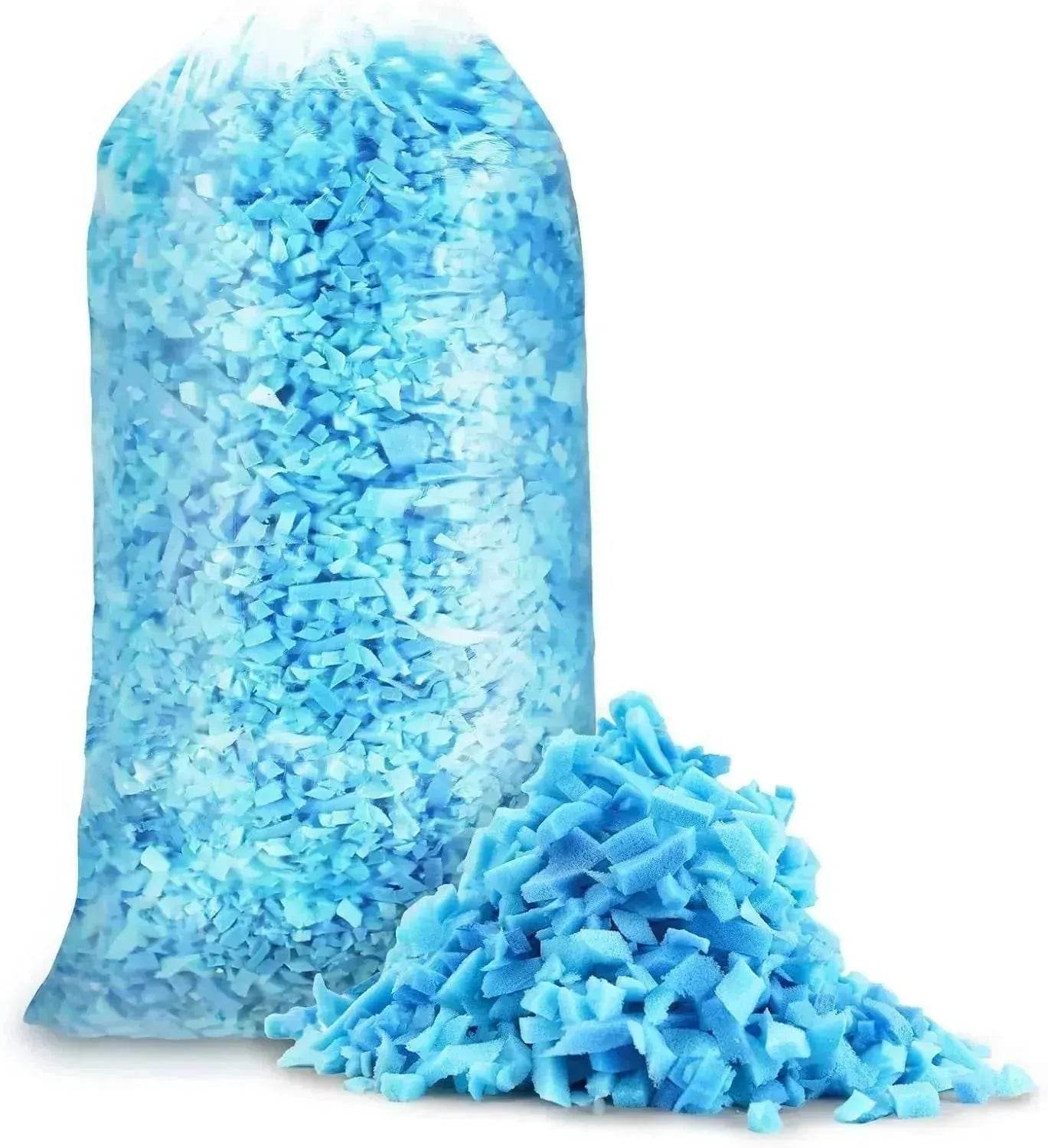 5lbs Bean Bag Filler, Shredded Memory Foam Filling For Bean Bag Chair, Dog Beds, Cushions Pillows, Added Gel Particles 