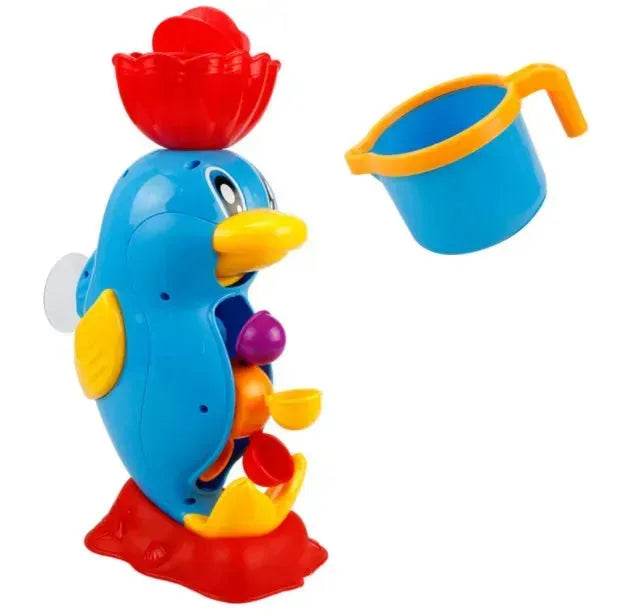Bath toy duck waterwheel 