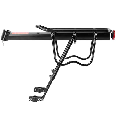Bike Cargo Rack Adjustable Bicycle Rear Rack Cycling Luggage Carrier with Elastic Cord Red Reflector 55LBS Load Capacity 