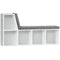 HOMCOM 2-Tier Bookcase: Grey Modern Freestanding Bookshelf for Home Office Display