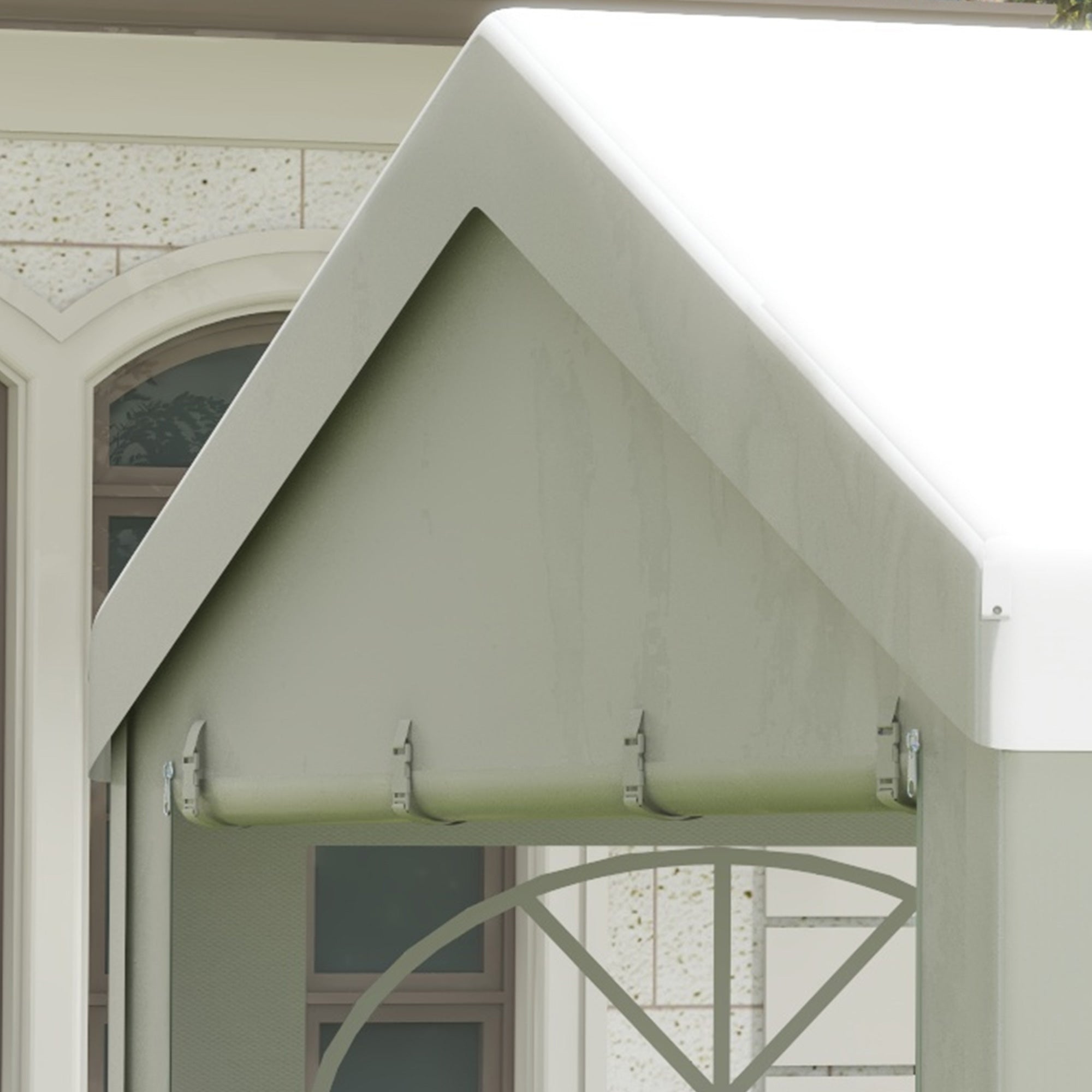 Outsunny 20'x13' Heavy Duty Portable Carport Garage Canopy Sun Shelter White with Sidewalls 