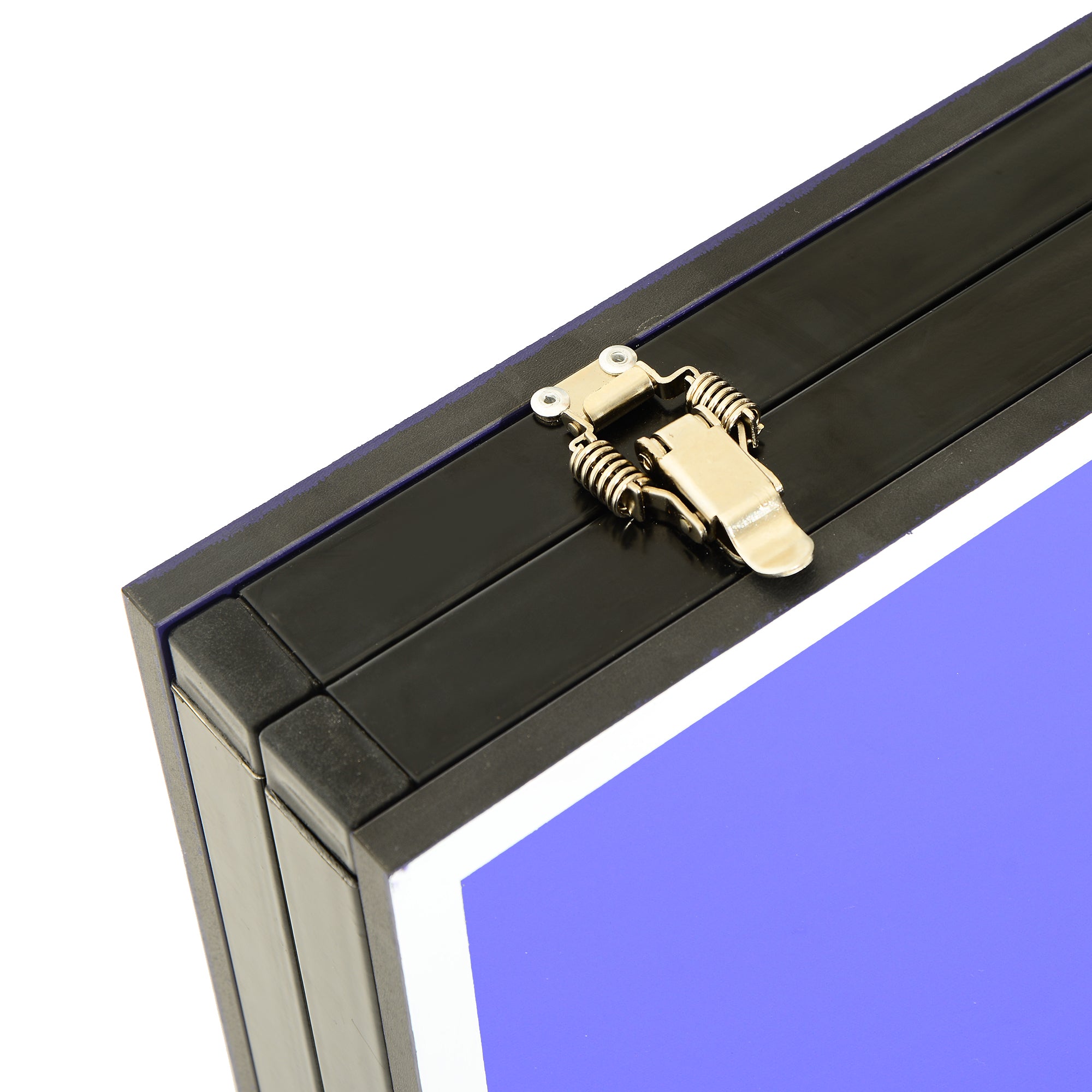 Soozier Folding Table Tennis Table, Portable Ping Pong Table with Side Handles, Net, Blue 