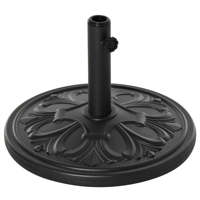 Outsunny Parasol Base: Φ19" Round Heavy Duty Garden Umbrella Holder for Outdoor Furniture 