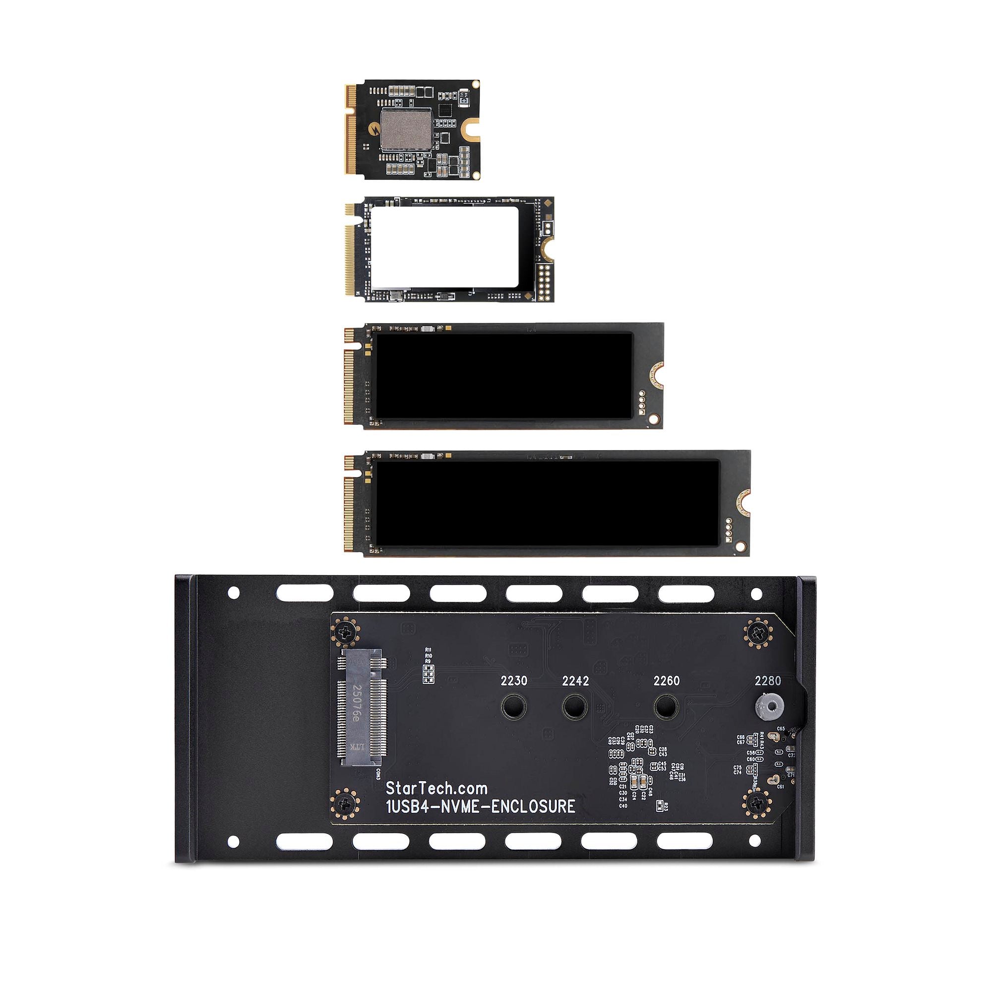 USB4 M.2 NVMe Enclosure, 40Gbps, External USB-C/Thunderbolt NVMe SSD Enclosure, Aluminum Heatsink Case, B+M/M-Key 