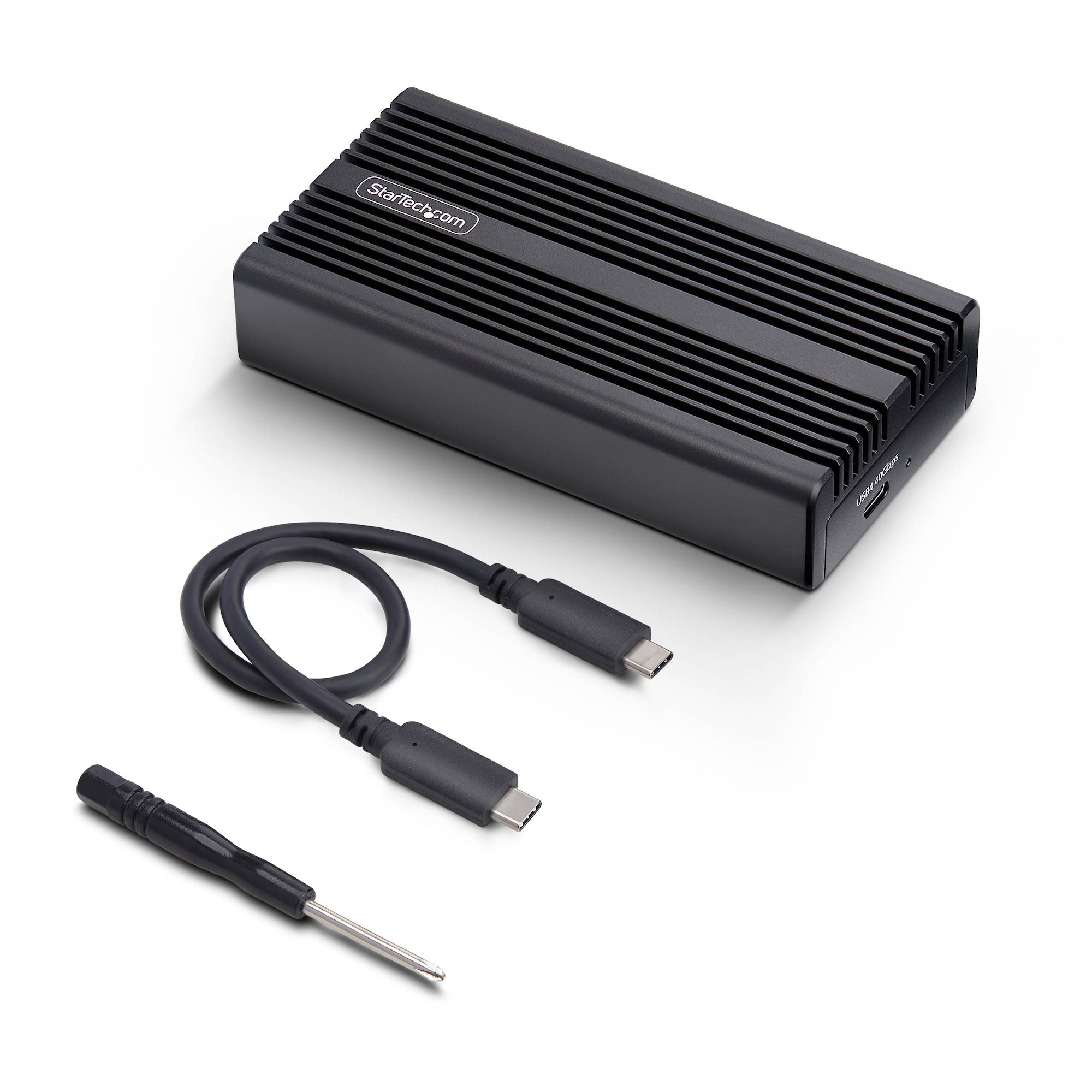 USB4 M.2 NVMe Enclosure, 40Gbps, External USB-C/Thunderbolt NVMe SSD Enclosure, Aluminum Heatsink Case, B+M/M-Key 