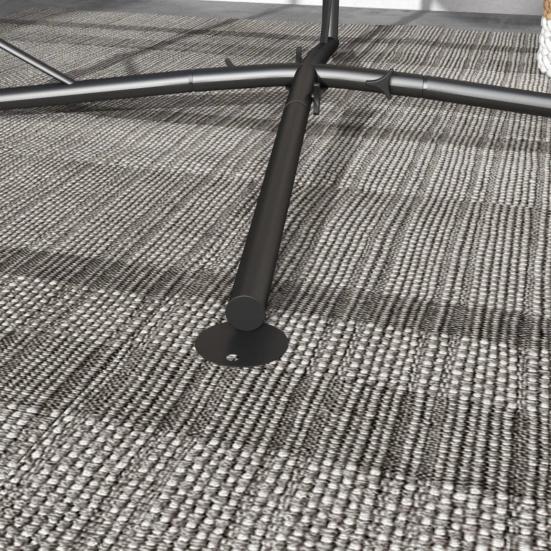 Hammock Chair Stand, Hanging Heavy Duty Steel Frame Hammock Stand Only with Chain for Indoor & Outdoor Use, Black