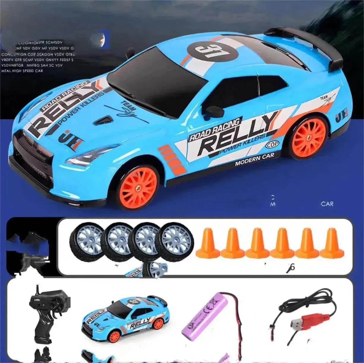 2.4G Drift Rc Car 4WD RC Drift Car Toy Remote Control GTR Model AE86 Vehicle Car RC Racing Car Toy For Children Christmas Gifts 