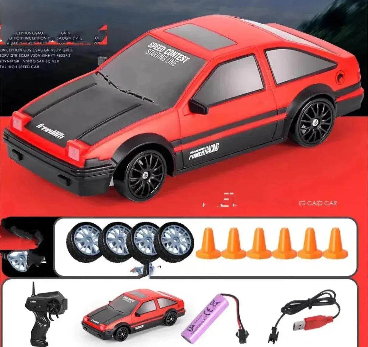 2.4G Drift Rc Car 4WD RC Drift Car Toy Remote Control GTR Model AE86 Vehicle Car RC Racing Car Toy For Children Christmas Gifts 