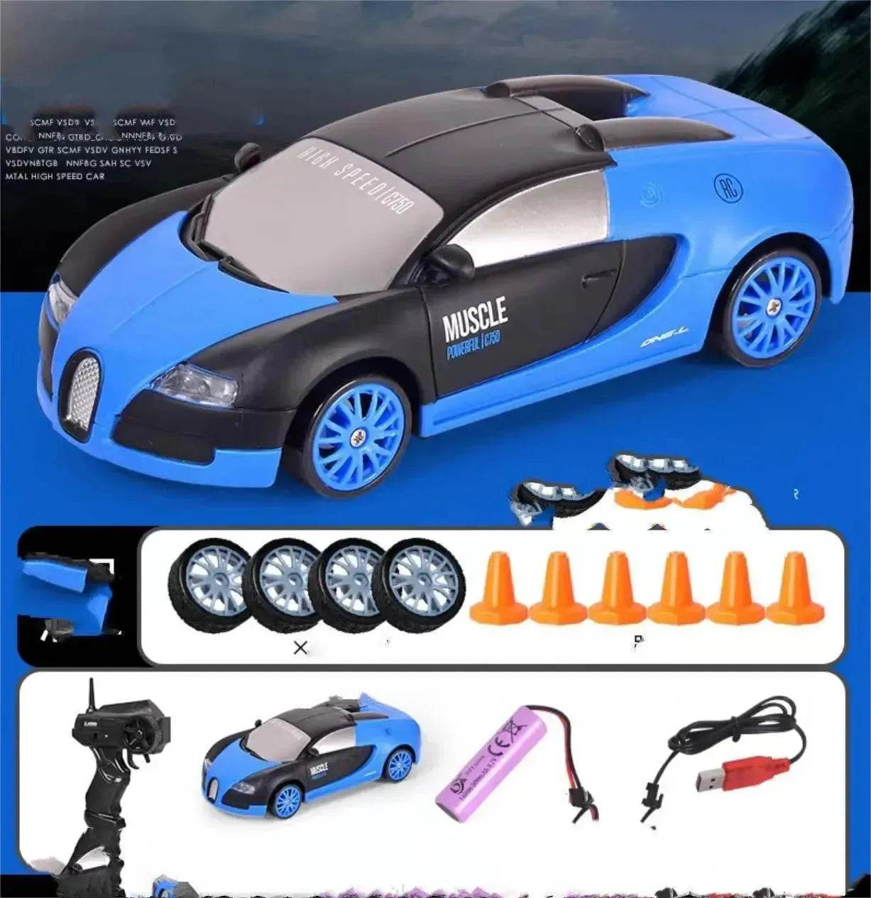2.4G Drift Rc Car 4WD RC Drift Car Toy Remote Control GTR Model AE86 Vehicle Car RC Racing Car Toy For Children Christmas Gifts 