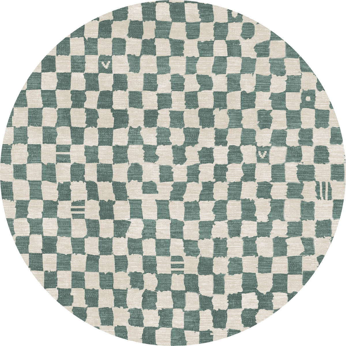 Metro Checkered Slate Green Rug 