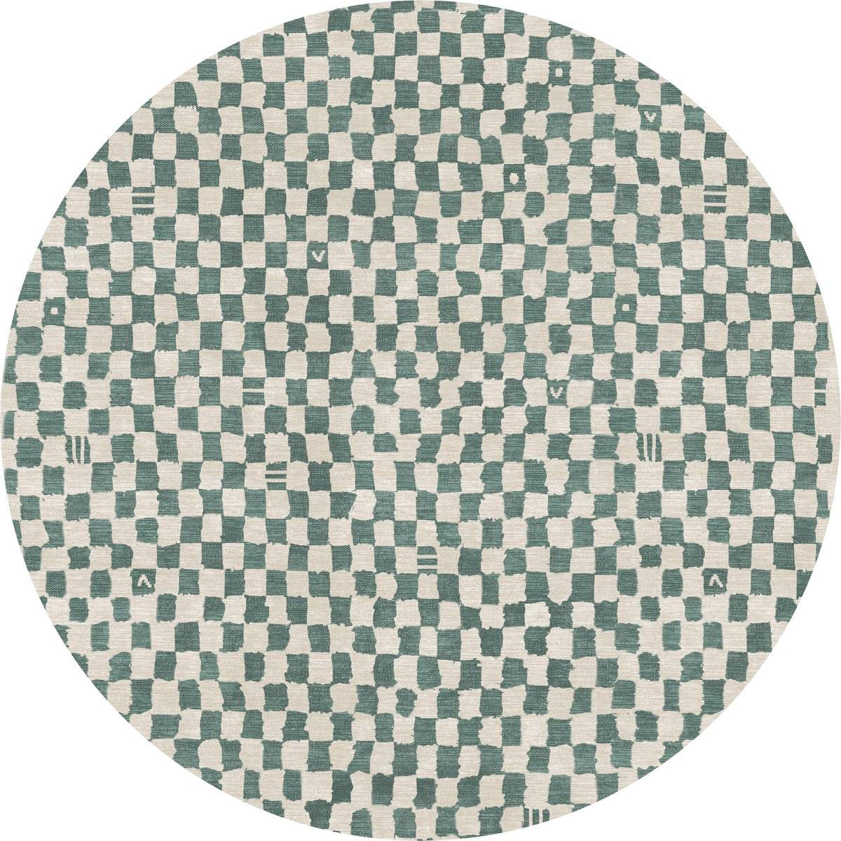 Metro Checkered Slate Green Rug 