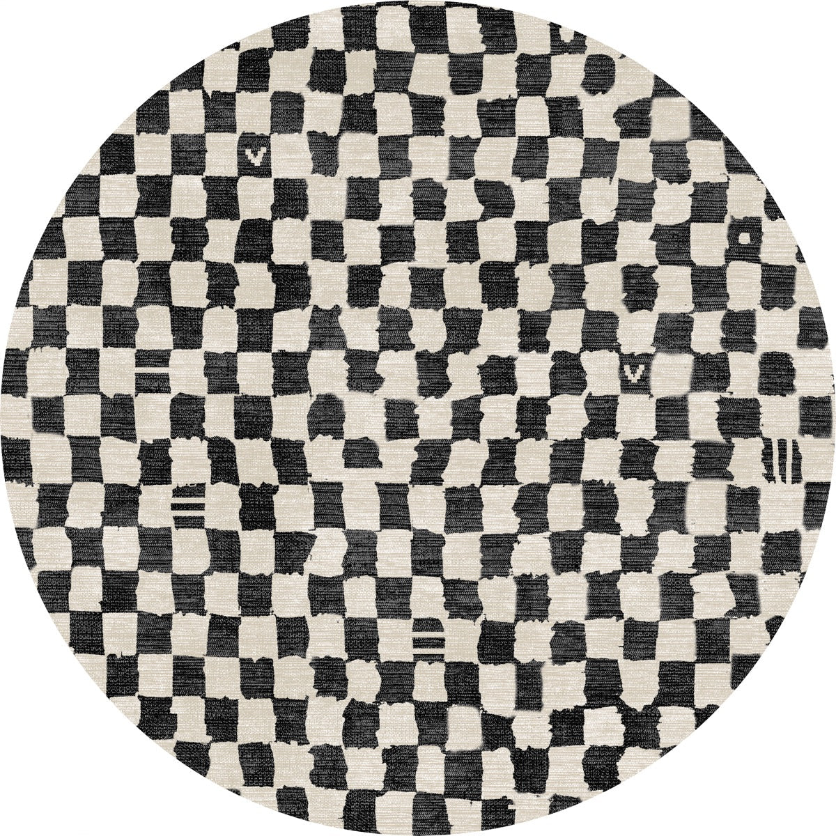 Metro Checkered Black & White Rug 