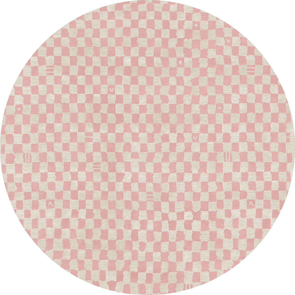 Metro Checkered Malibu Pink & White Rug 