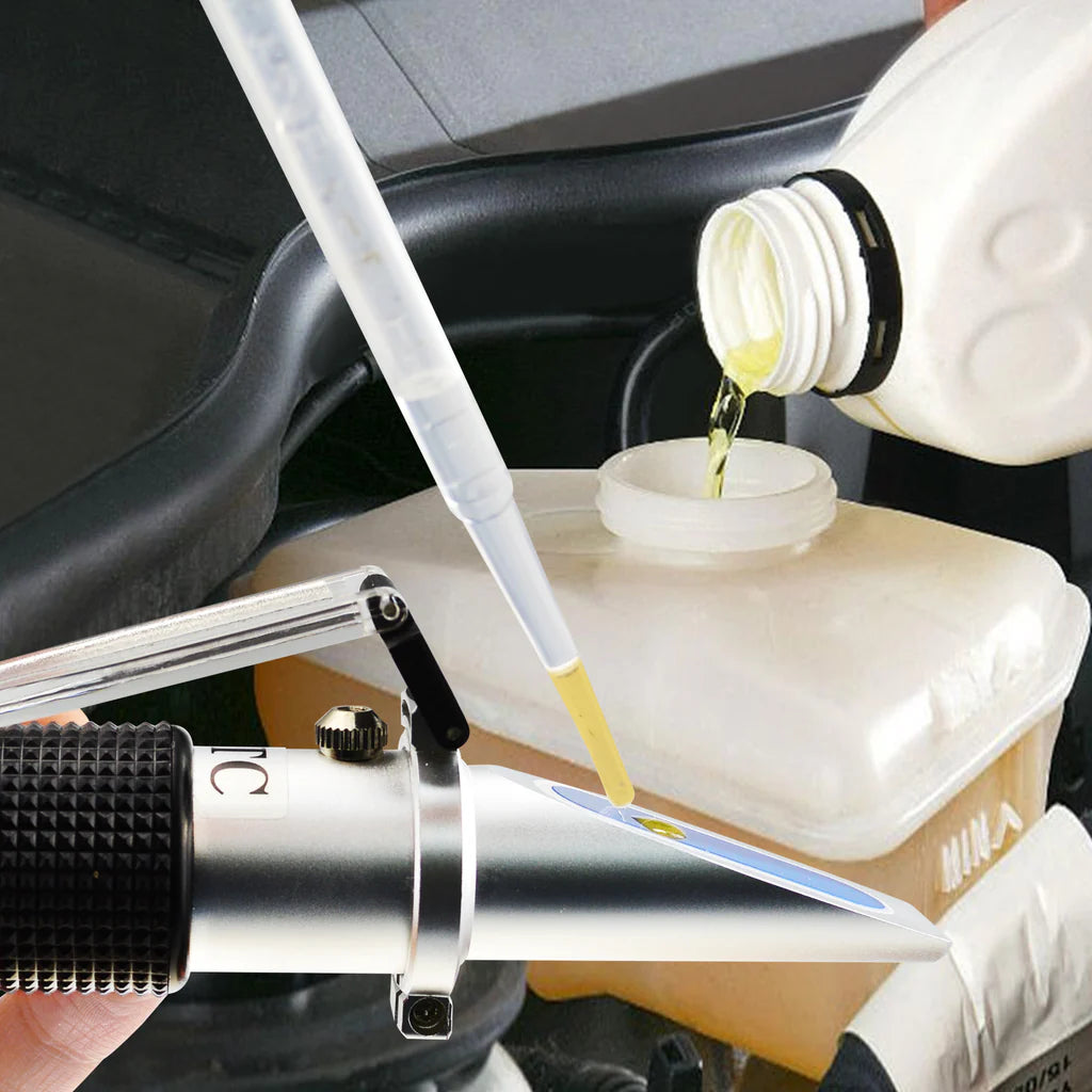 6-in-1 Automotive Refractometer with ATC for AdBlue, Coolant, Battery Acid & Windshield Washer Fluid