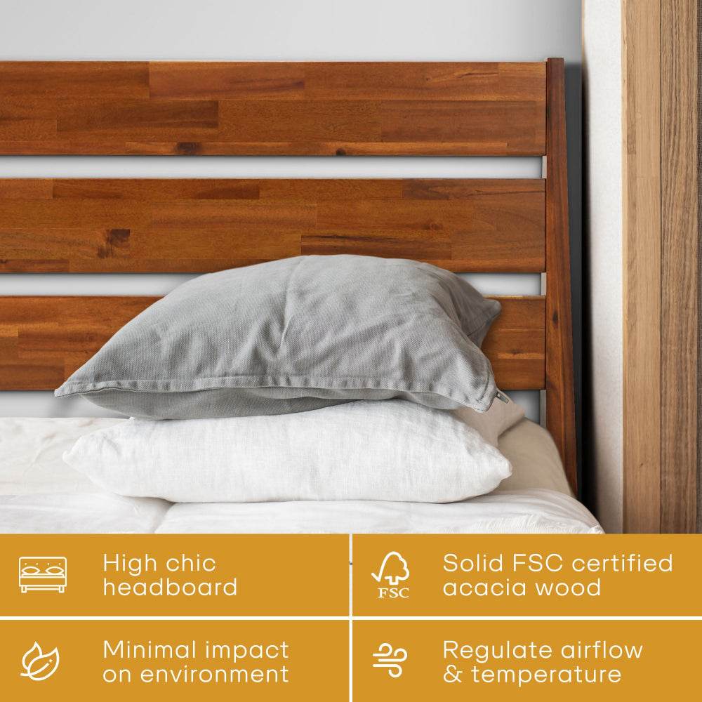 Emery Deluxe Wood Platform Bed Frame 